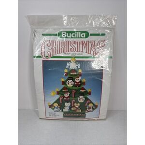 Bucilla Vintage Advent Tree Christmas Wall Decoration Pre Cut Plastic Canvas Kit